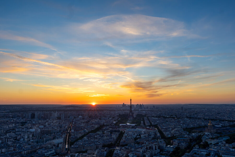 Sonnenuntergang über Paris
